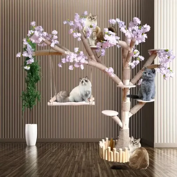 Cat Trees - Solid Wood Climbing Rack - Image 4