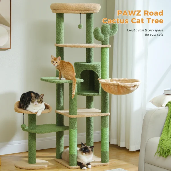 Cat Trees: Multi-Level Tower with Hammock