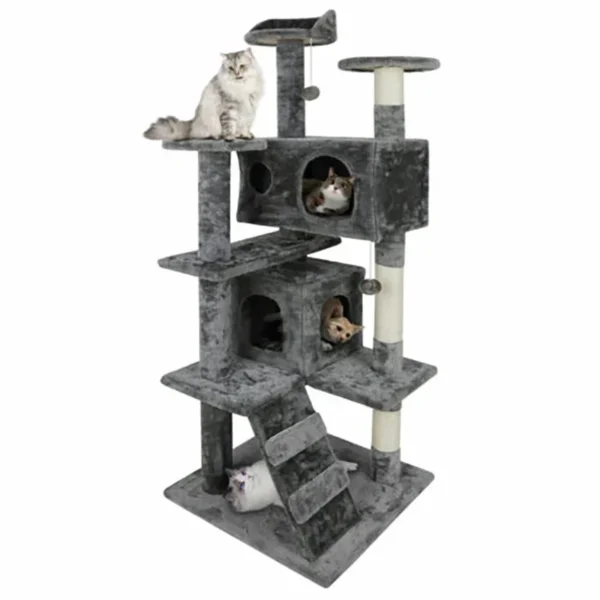 Cat Trees: 55" Sturdy Activity Center & Condo