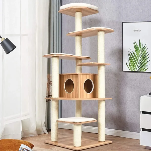 Cat Trees 69-Inch with Scratching Posts & Condo
