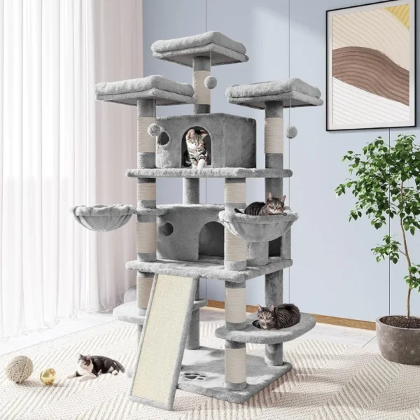 Cat Trees With Condo, Scratching Posts, Multi-Level