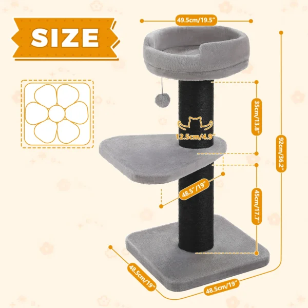 Cat Trees For Large Cats - Tall Scratching Post - Image 7