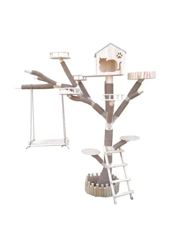 Cat Trees With Climbing Rack, Accessories Included