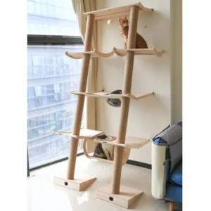 Cat Trees Multilevel with Scratching Posts & Beds
