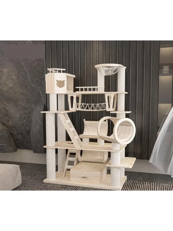 Cat Trees Solid Wood, Scratch Resistant, Luxury Design - Image 2