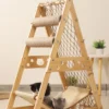 Cat Trees: Wooden Tower with Hammock